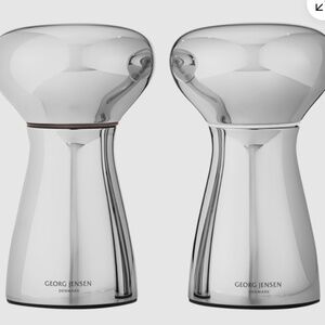 Alfredo by Georg Jensen Stainless Steel Salt & Pepper Shaker Set Small - Vtg NOS